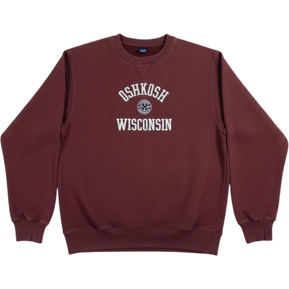 OshKosh Wisconsin Embroidered Sweatshirt Mens XXL Burgundy RN 96367